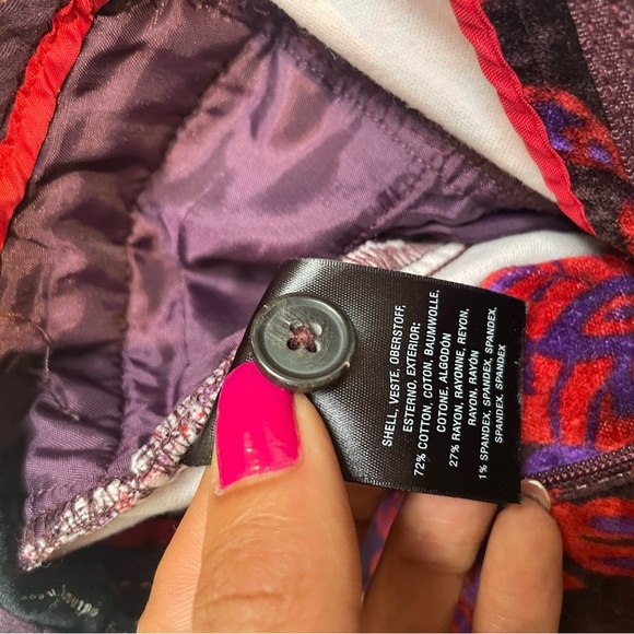 Anthropologie Red and Purple Slim Pants - Picture 5 of 5
